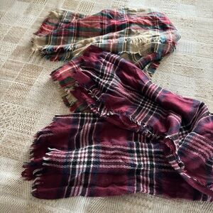 Charming Charlie Oversized Plaid Wrap Scarves